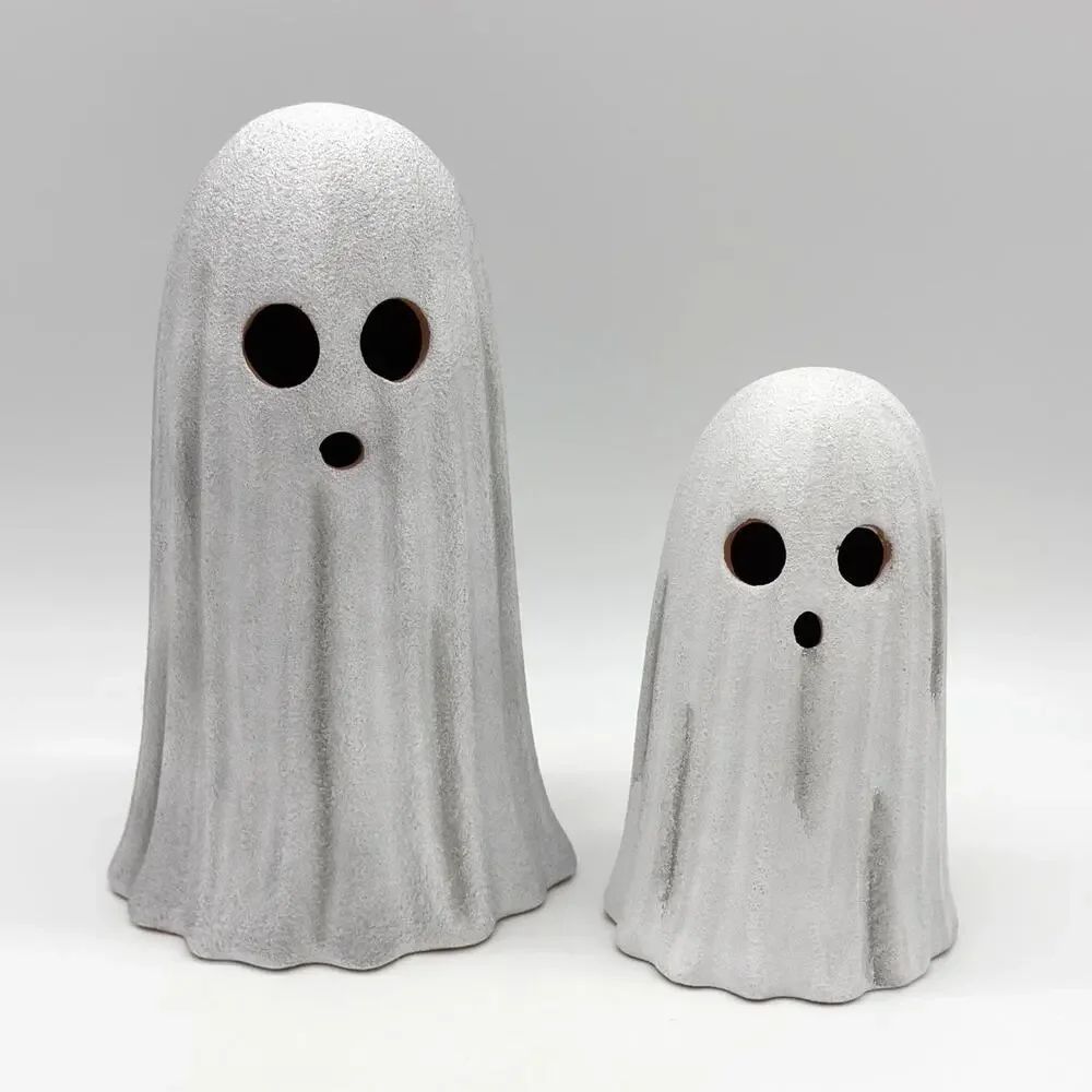 Target White Textured Terracotta Ghost Set 9” & 6.75” Set of 2 Ghosts 2025 NEW